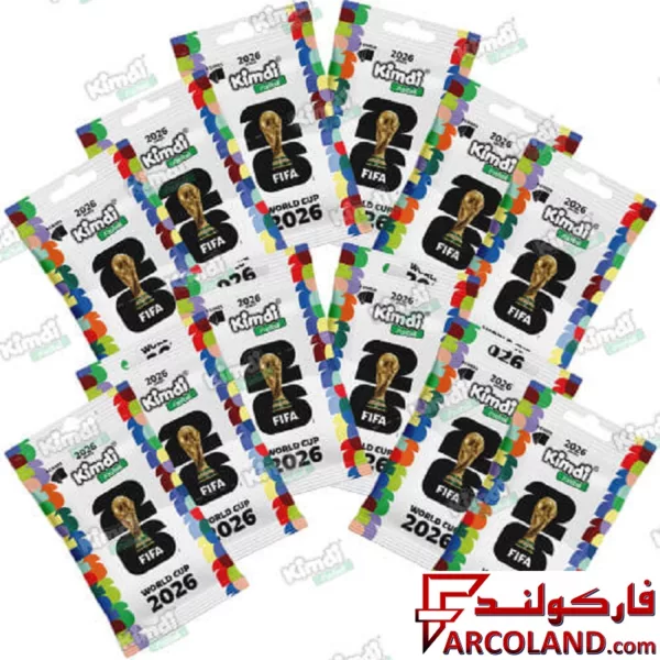 کیمدی کارت فوتبال جام جهانی مدل World Cup 2026 بسته 12 عددی