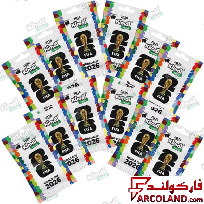 کیمدی کارت فوتبال جام جهانی مدل World Cup 2026 بسته 12 عددی