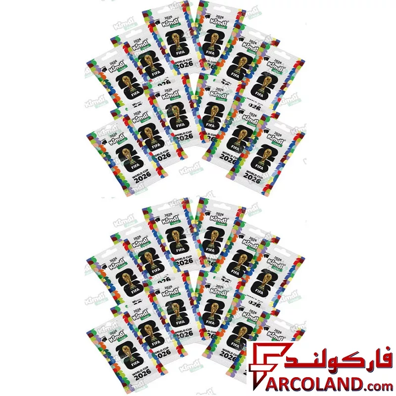 کیمدی کارت فوتبال جام جهانی مدل World Cup 2026 بسته 24 عددی