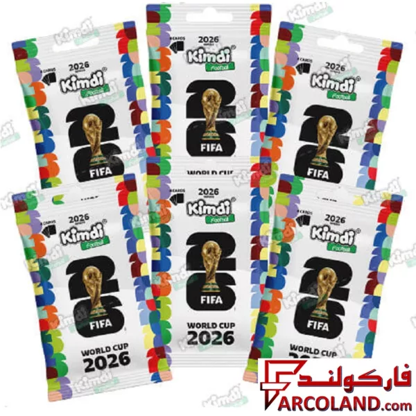 کیمدی کارت فوتبال جام جهانی مدل World Cup 2026 بسته 6 عددی