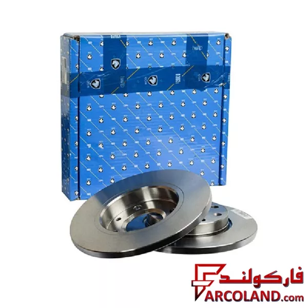 دیسک ترمز جلو ایساکو مدل 0670201807 مناسب پژو 206 تیپ 2 ، تیپ 3 و صندوقدار V20 بسته 2 عددی
