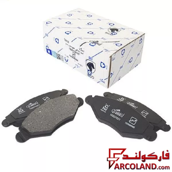 لنت ترمز جلو ایساکو مدل 1620102197 مناسب پژو 206 تیپ 2 ، تیپ 3 و صندوقدار V20
