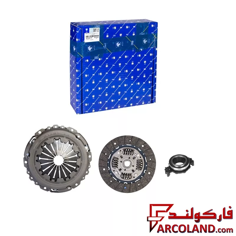 کیت کامل دیسک و صفحه و بلبرینگ کلاچ ایساکو مدل 06703021 مناسب پژو 206 (صفحه بزرگ)
