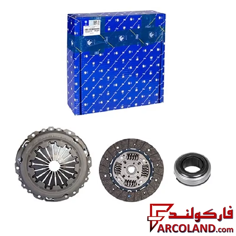 کیت کامل دیسک و صفحه و بلبرینگ کلاچ ایساکو مدل 06703048 مناسب پژو 206 (مدل رانایی)